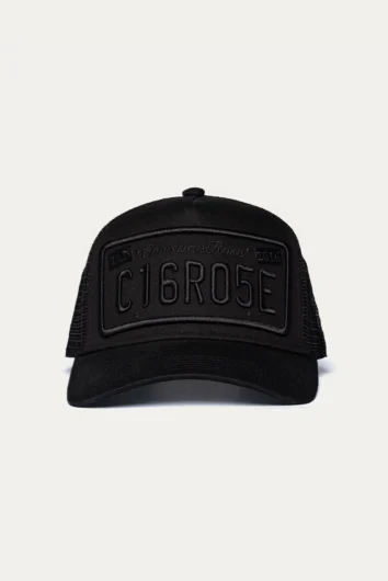 Christian Rose - Private Plate Trucker Cap - Black/Black