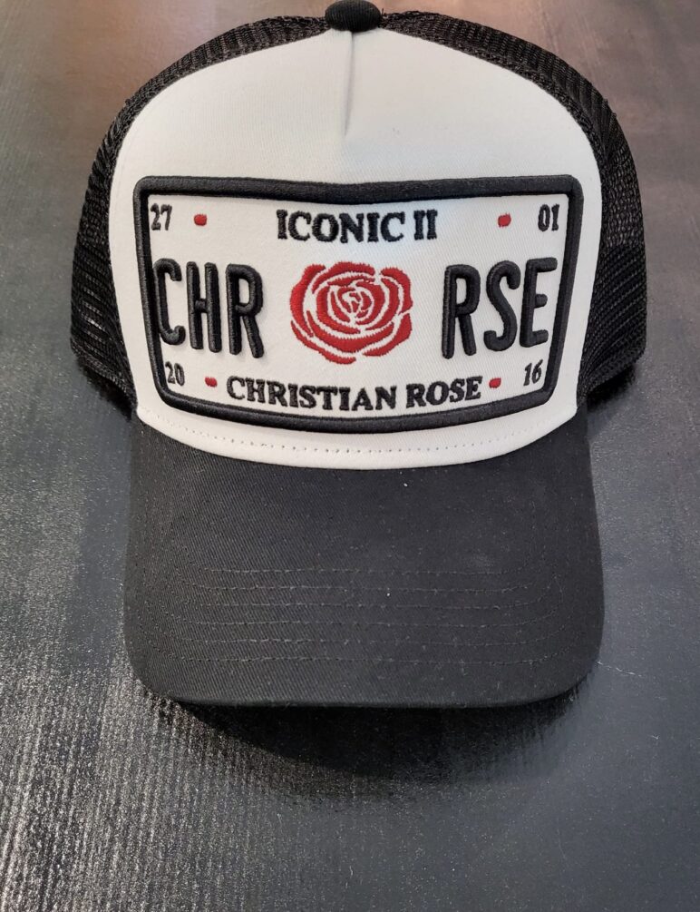 Christian Rose - Red Rose Plate Trucker CR019 SnapBack