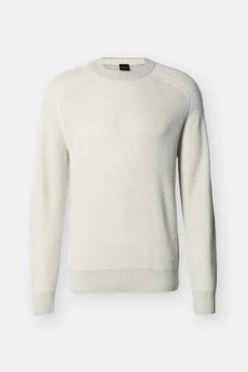 Boss - Akajer Wool-Blend Ribbed Sweater - Open Grey