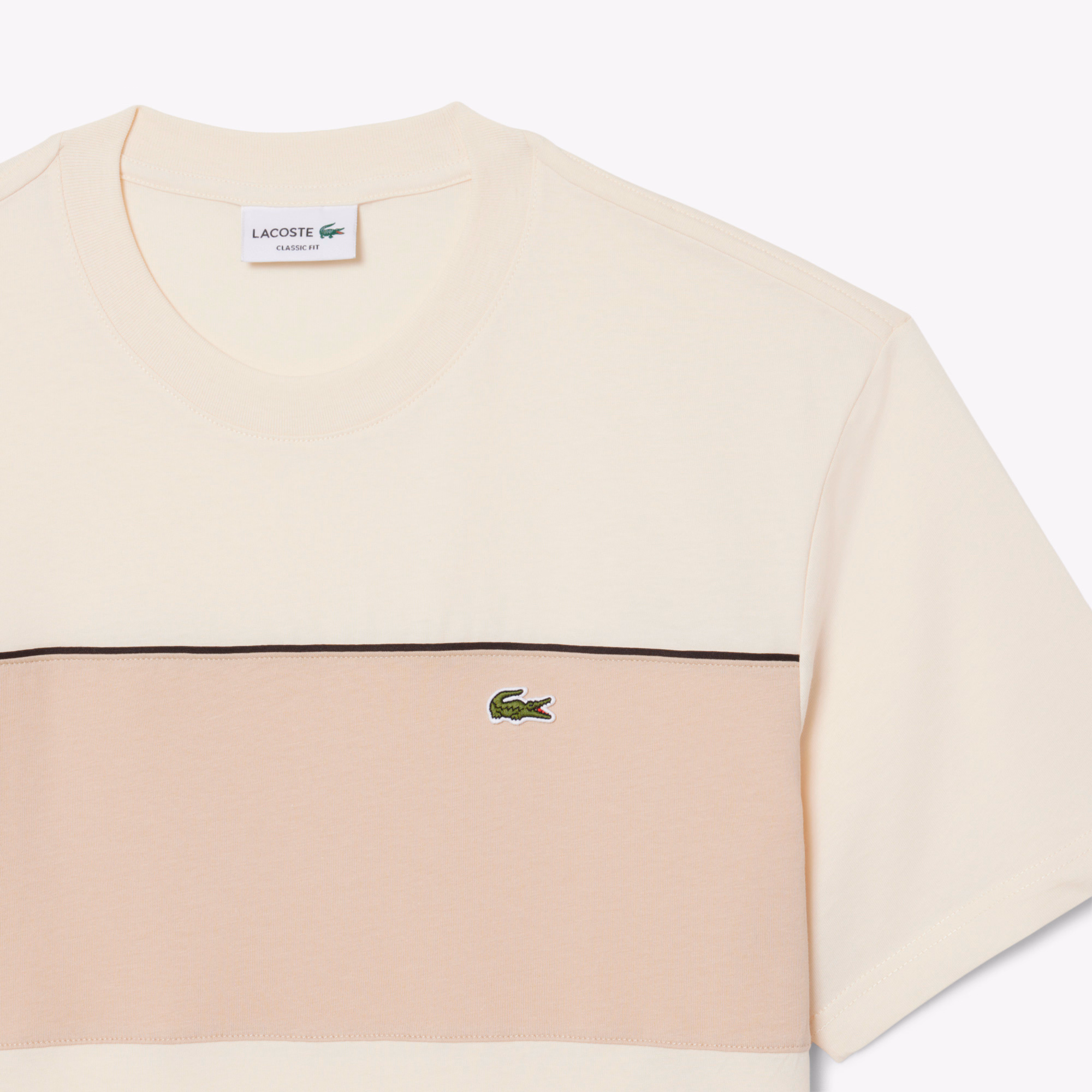 Lacoste - Colour Block T-Shirt TH0896 - Beige - Image 3