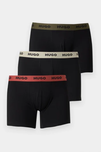 HUGO - Tripple-Pack Cotton Trunks - Charcoal