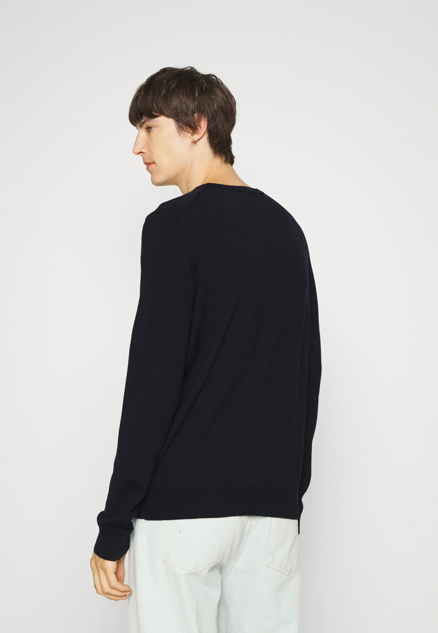 HUGO - San Cedric Wool Jumper - Navy - Image 3