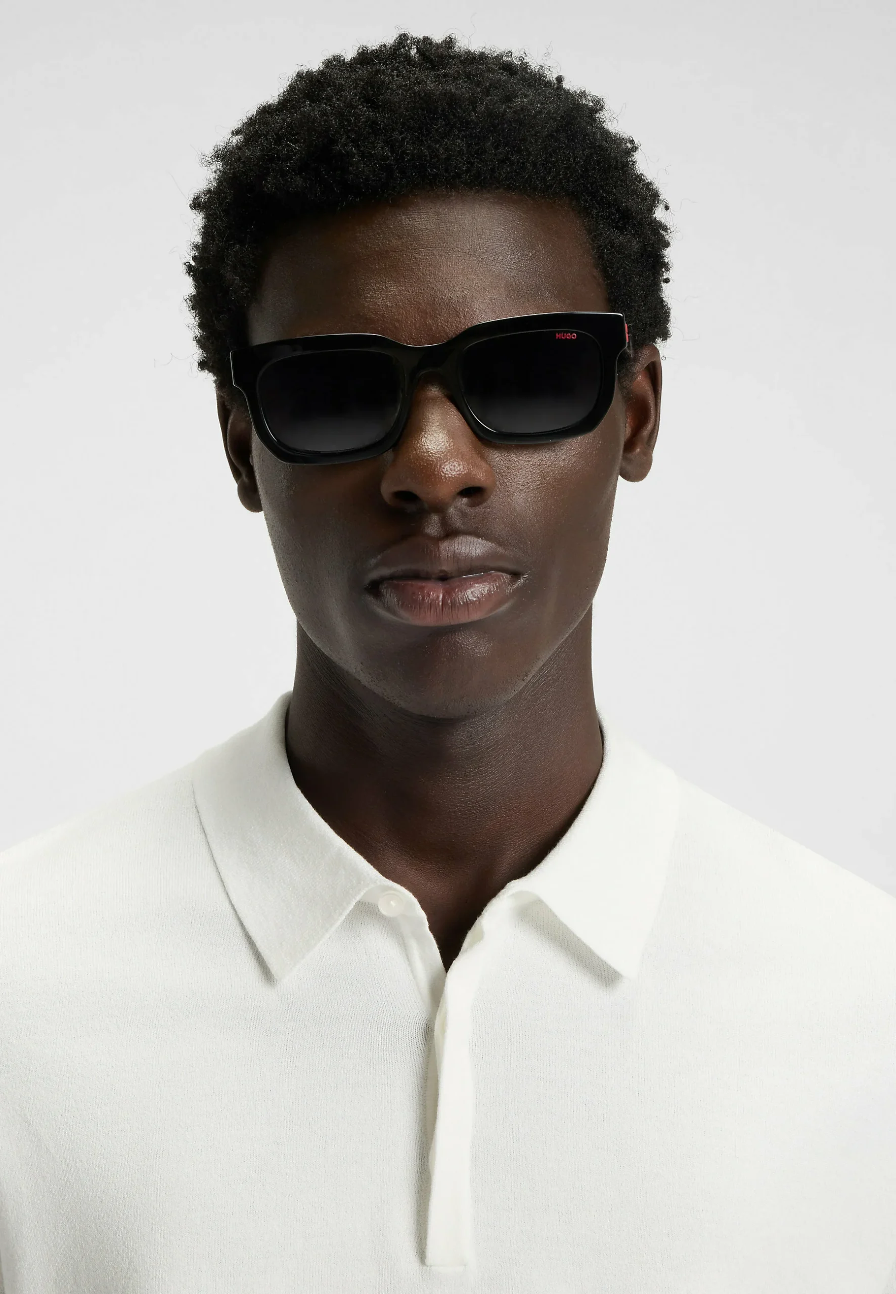 HUGO - San Pippo Knitted Long Sleeve Polo - Natural - Image 2