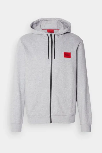 HUGO - Dapple Zip Through Hoodie - Grey