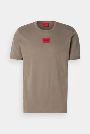 HUGO - Diragolino Cotton T-Shirt - Pastel Brown