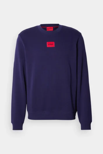 HUGO - Diragol Cotton Crewneck Sweatshirt - Navy