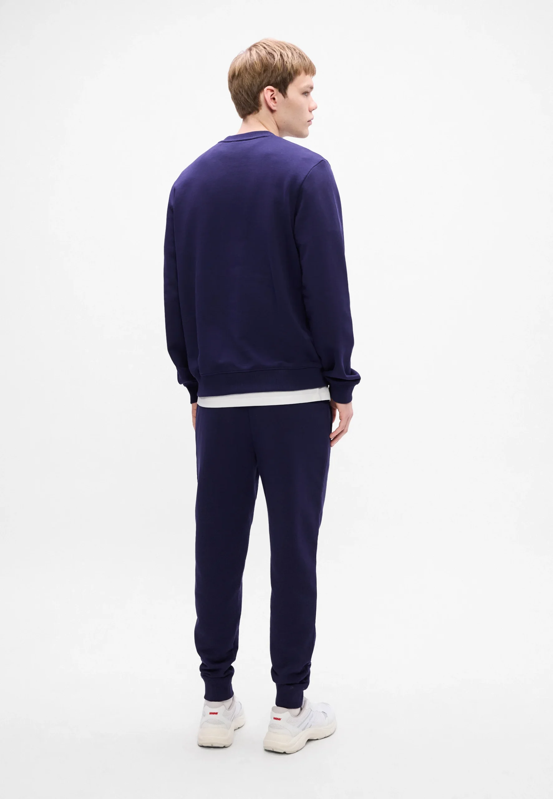 HUGO - Diragol Cotton Crewneck Sweatshirt - Navy - Image 4