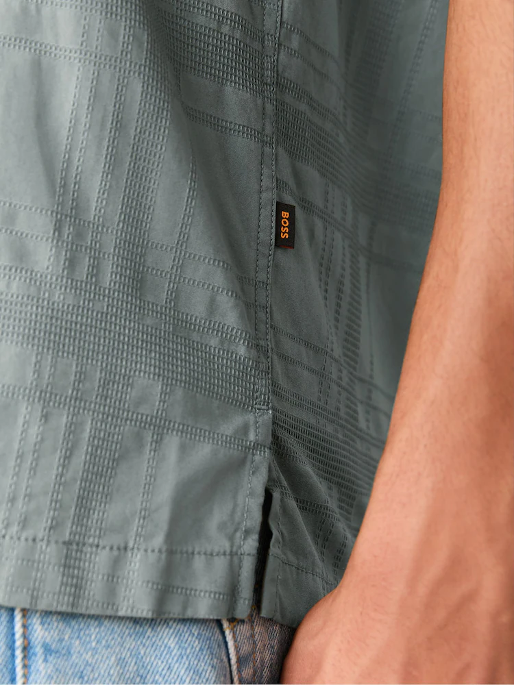 BOSS - Rayer Short Sleeve Relaxed Shirt - Open Green - Image 3