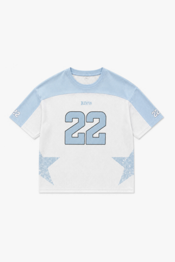 Kortsiide - Harlem Jersey - White/Blue