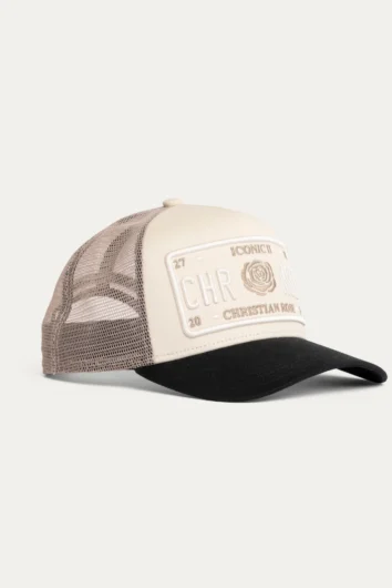 Christian Rose - Iconic II Trucker Cap - Off White/Black