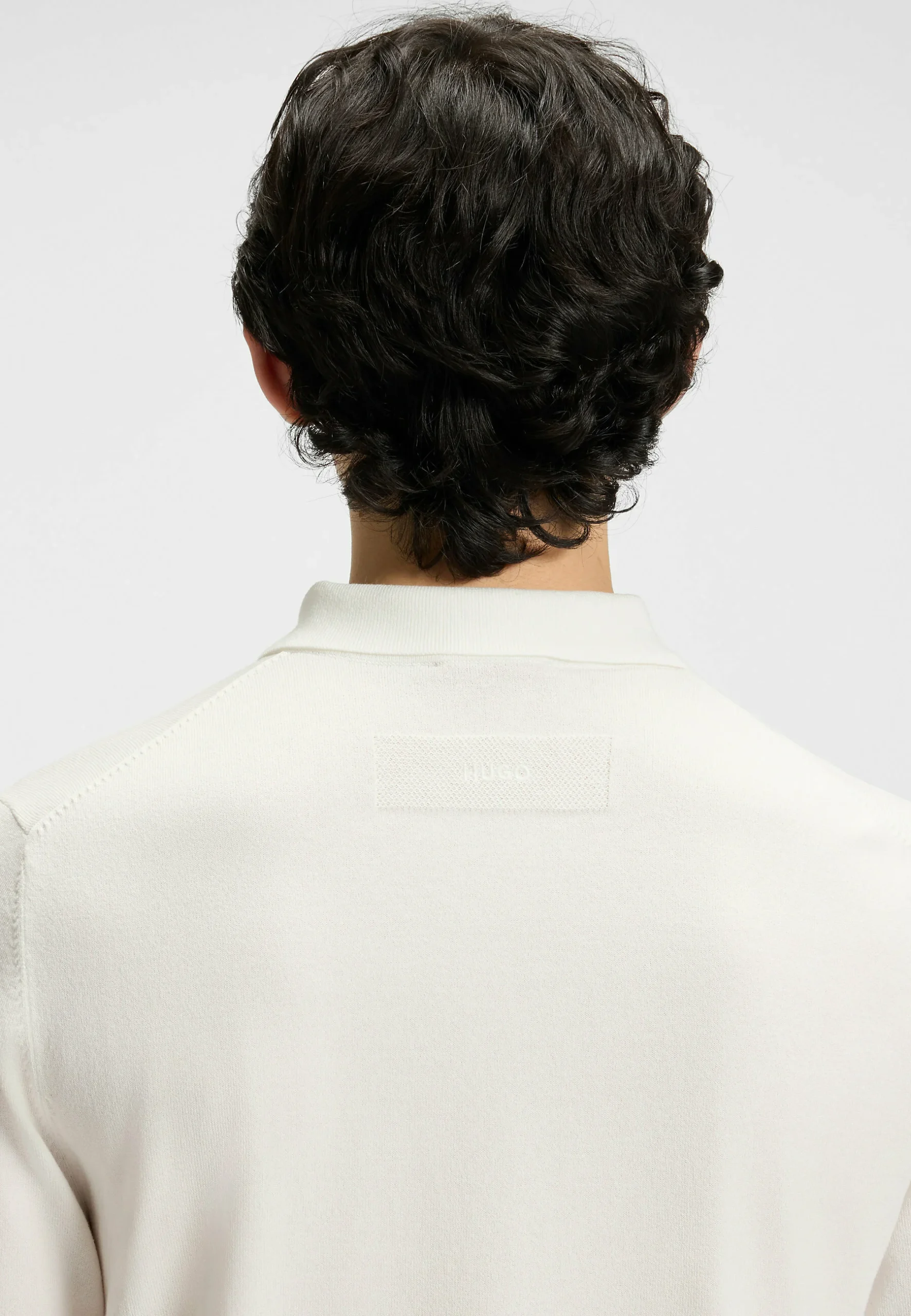 HUGO - San Peter Knit Polo Shirt - Natural - Image 3