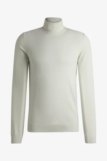 HUGO - San Thomas Roll Neck Jumper - Natural