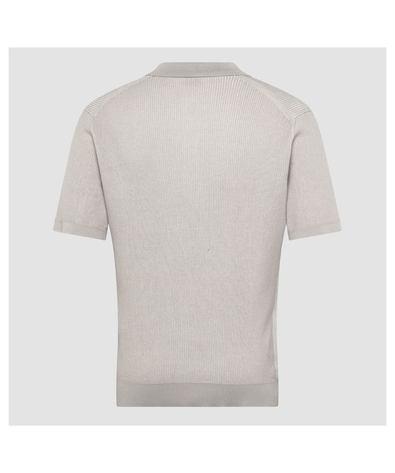BOSS - Aravolo Knitted Polo Shirt - Open Grey - Image 3