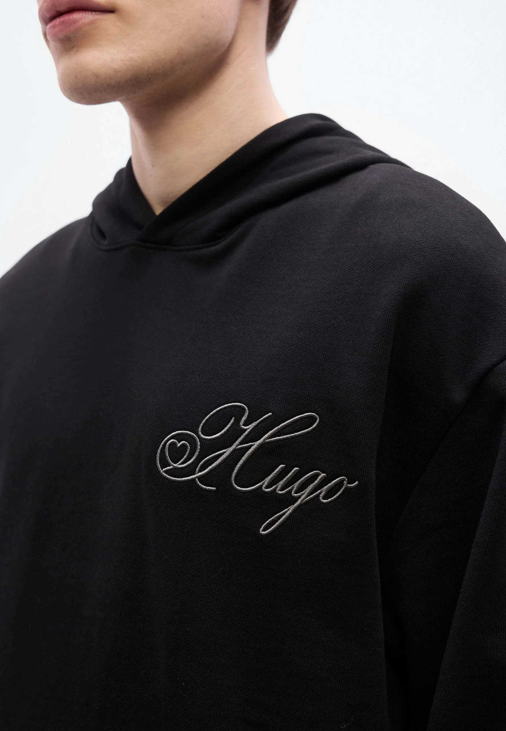 HUGO - Dalento Hoodie - Black - Image 4