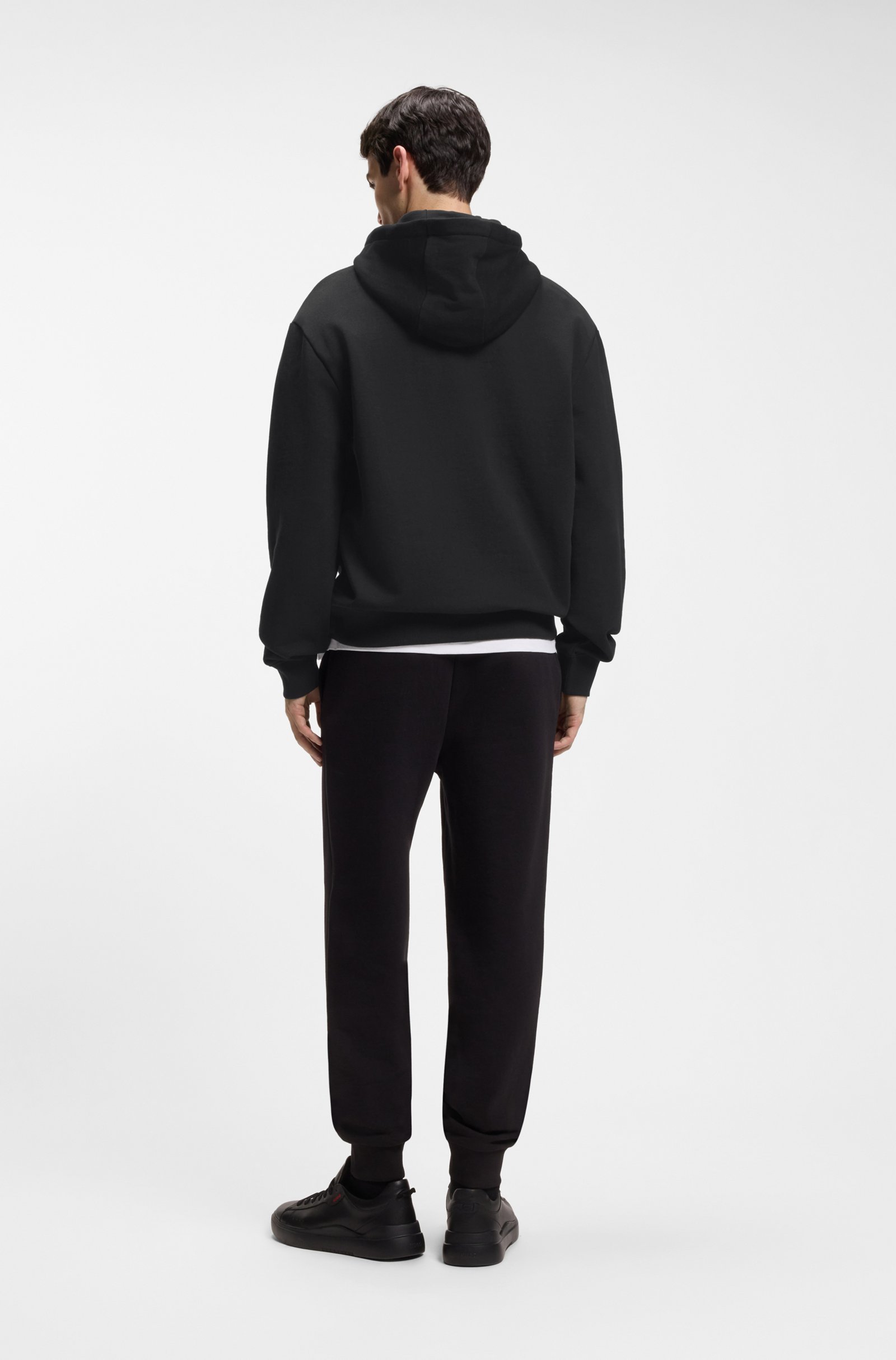 HUGO - Dapo Logo Print Hoodie - Black - Image 4