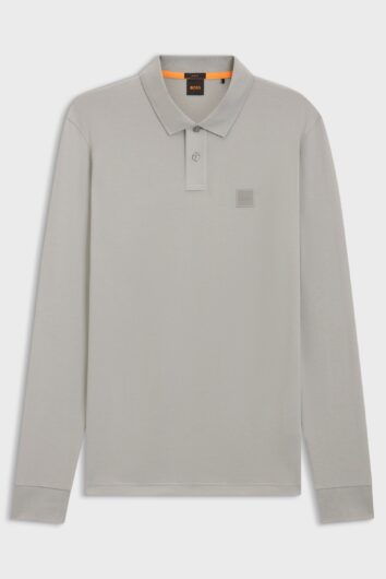 BOSS - Passerby Long Sleeved Polo Shirt - Grey