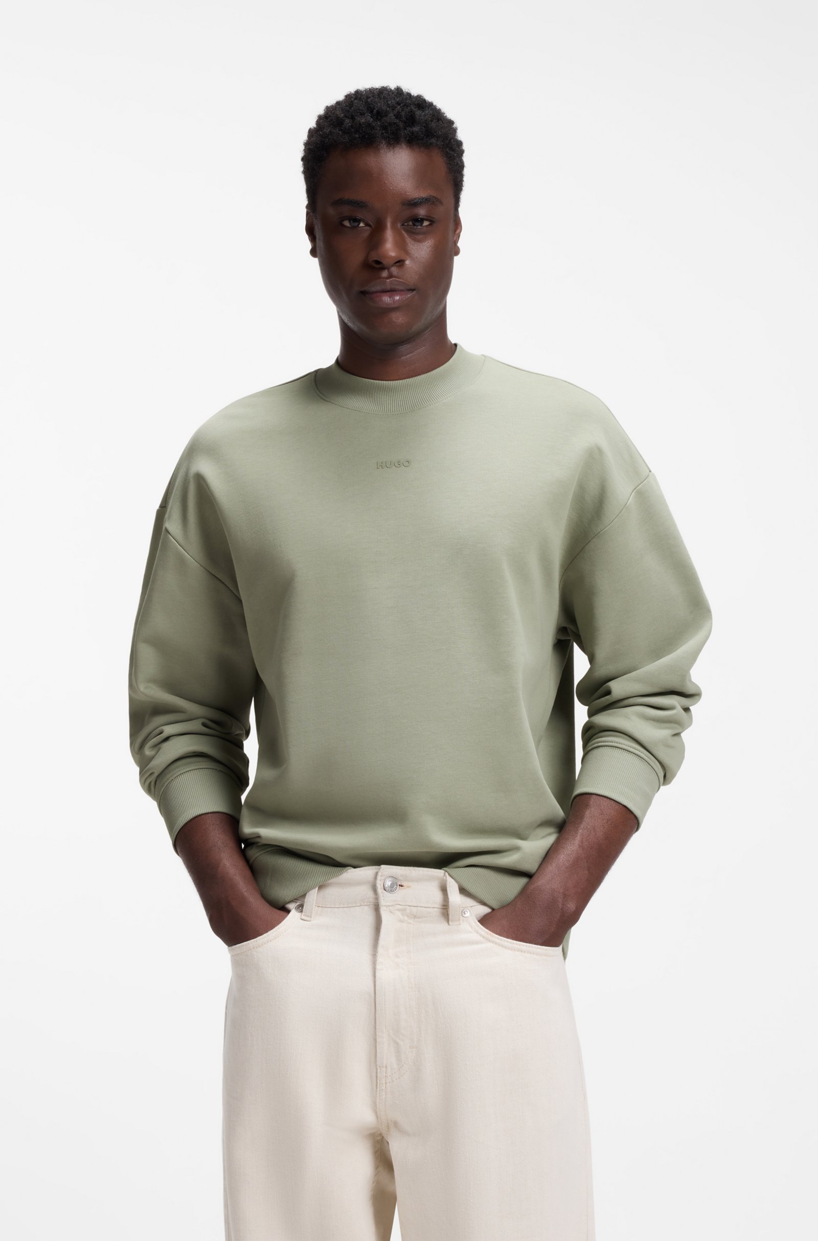 HUGO - Dapocrew Crewneck Sweatshirt - Light Green - Image 3