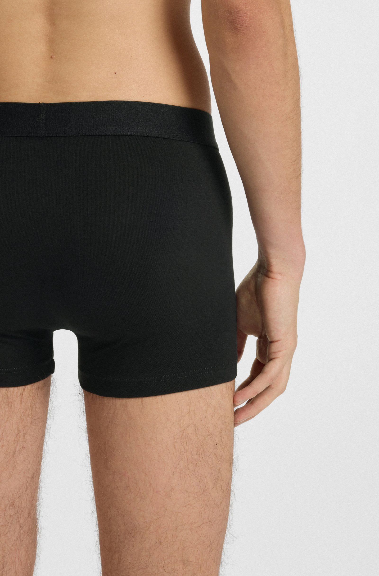 HUGO - Tripple-Pack Galaxy Cotton Trunks - Black - Image 2