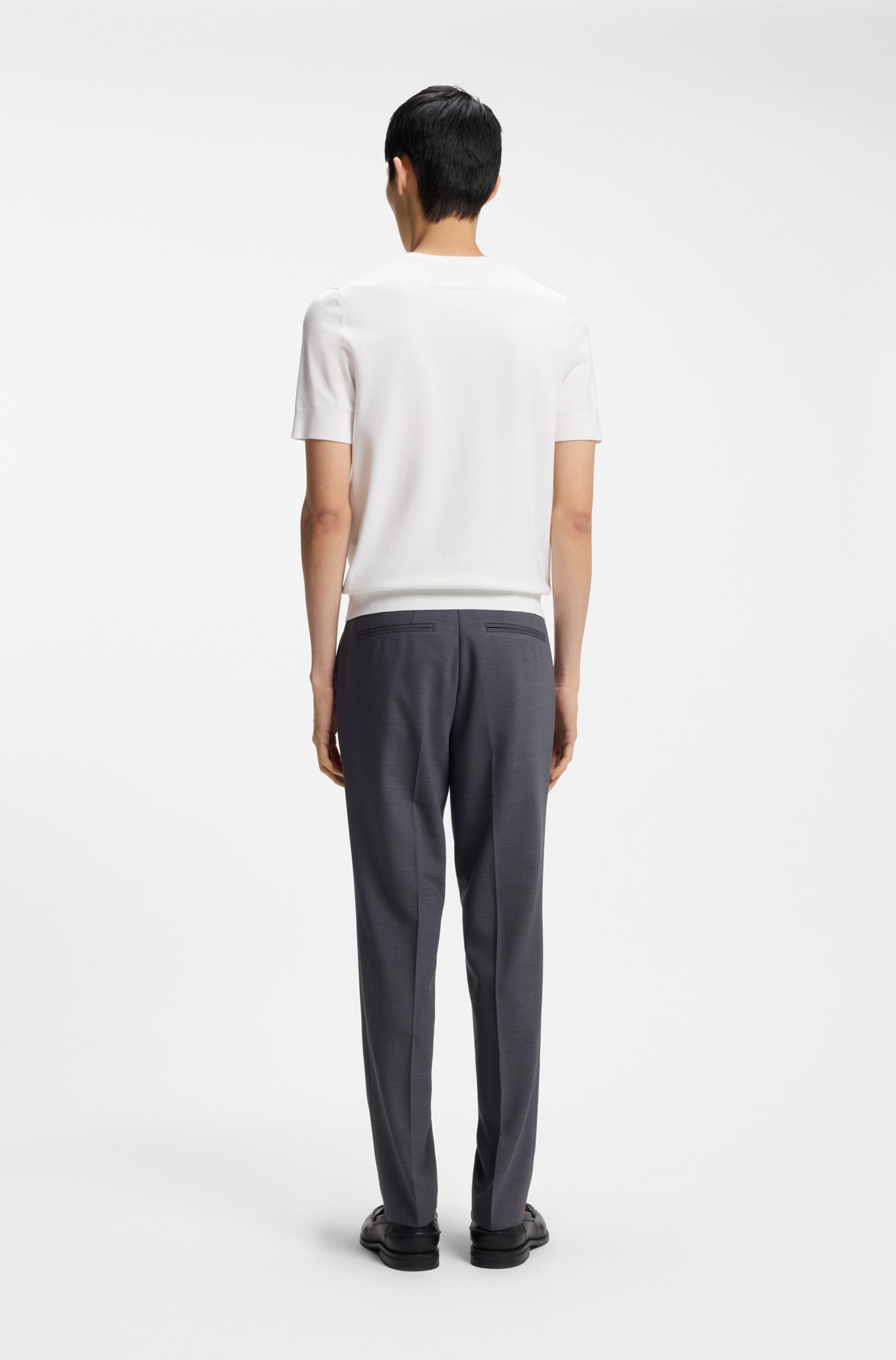 HUGO - San Carl Short Sleeved Sweater - Natural (White) - Image 4