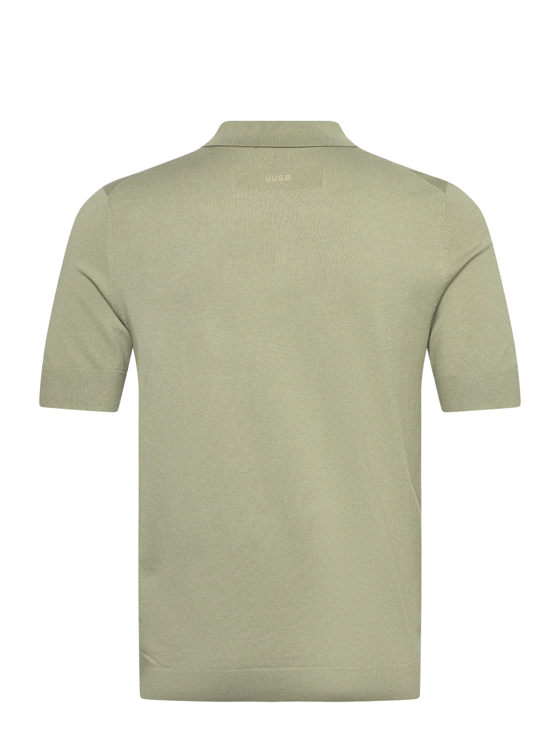 HUGO - San Peter Knit Polo Shirt - Light Pastel Green - Image 3