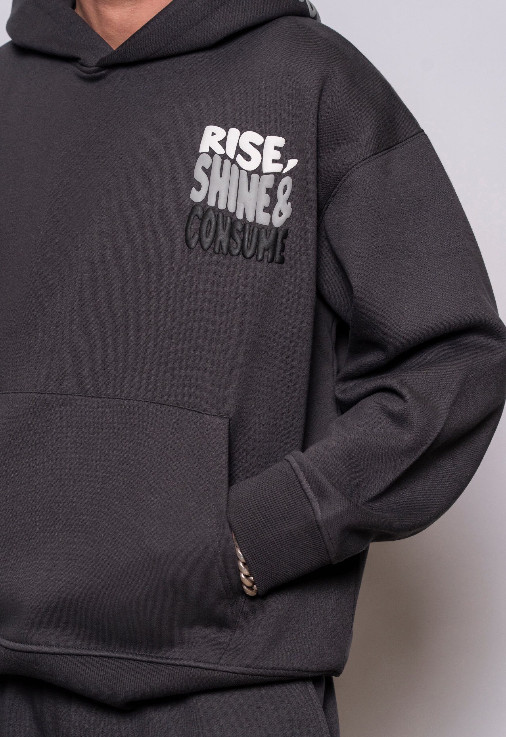 Fresh Couture - Rise Hoodie 053 - Charcoal - Image 2