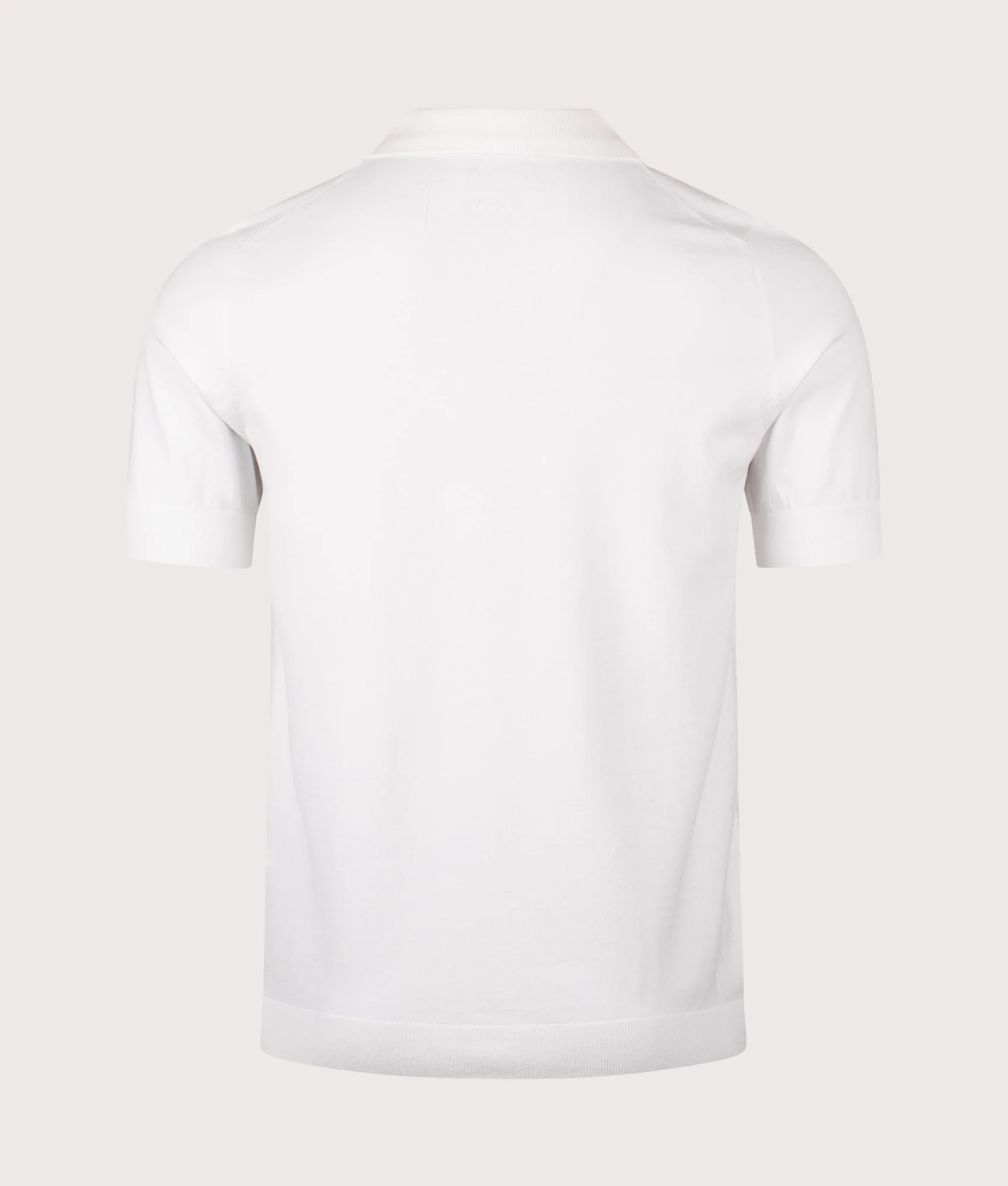HUGO - San Paco Short Sleeved Knit Button Polo Shirt - Natural - Image 3