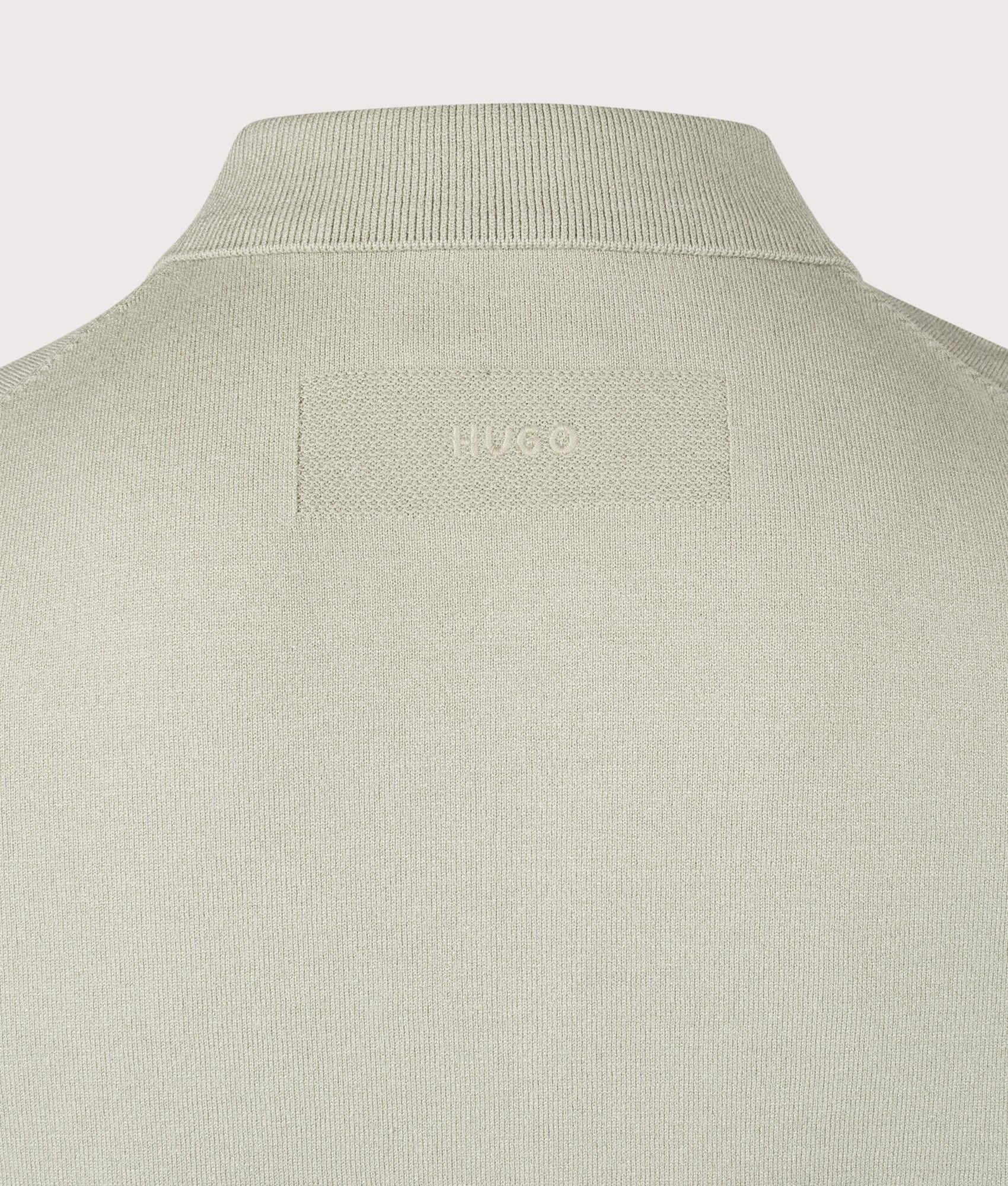 HUGO - San Paco Short Sleeved Knit Button Polo Shirt - Light Pastel Green - Image 3