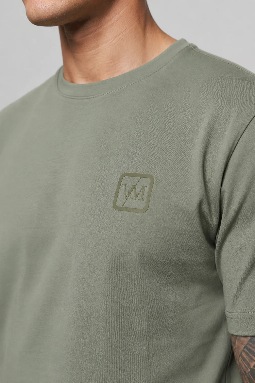 Valére Milano - Luxe Mercerised T-Shirt - Khaki - Image 3