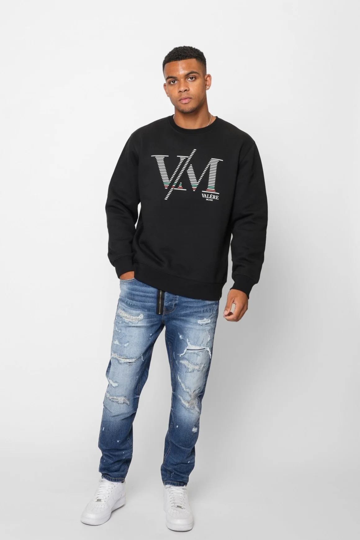 Valére Milano - Monte Crew Sweatshirt - Black - Image 5