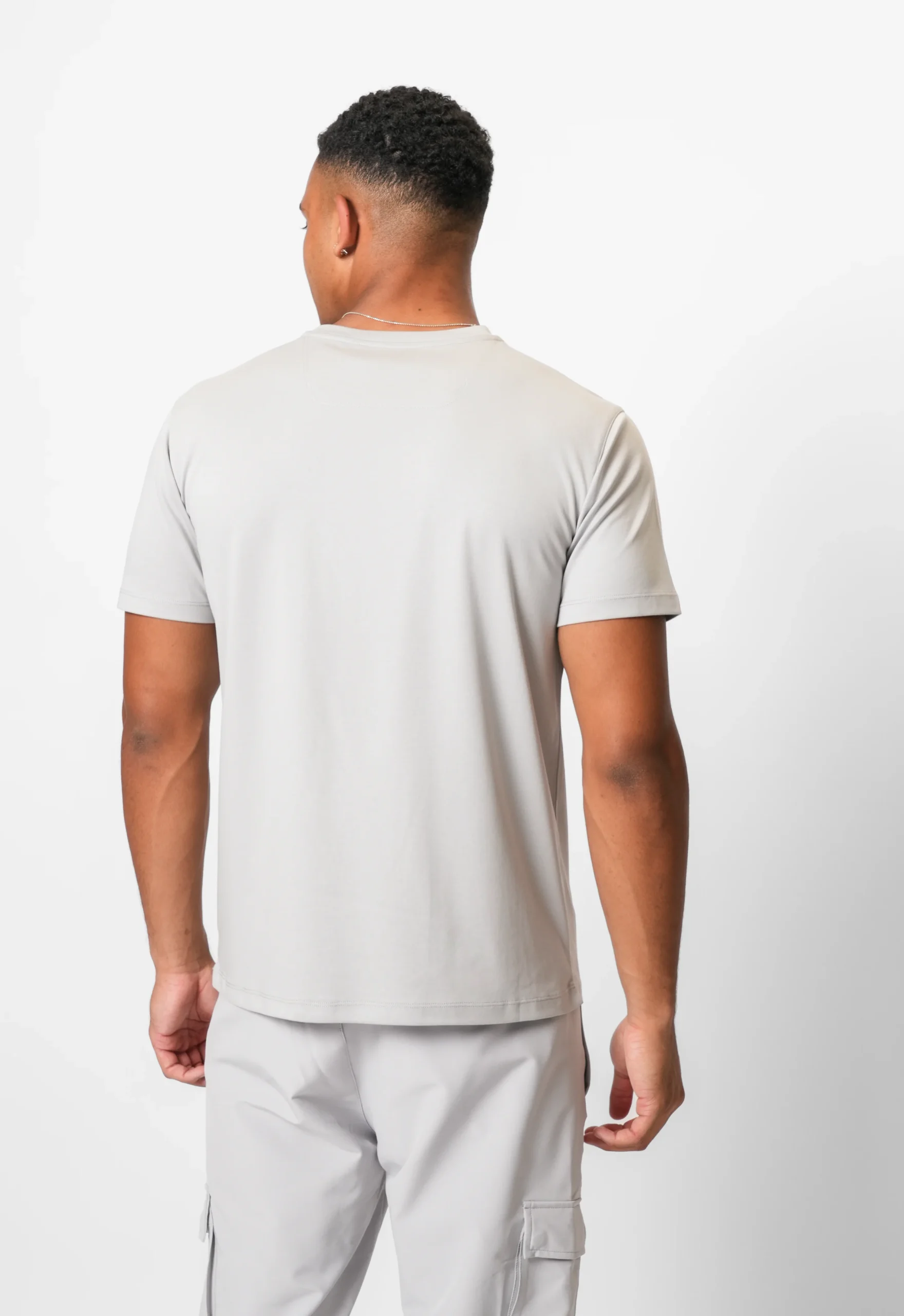 Valére Milano - Luxe Mercerised T-Shirt - Grey - Image 3