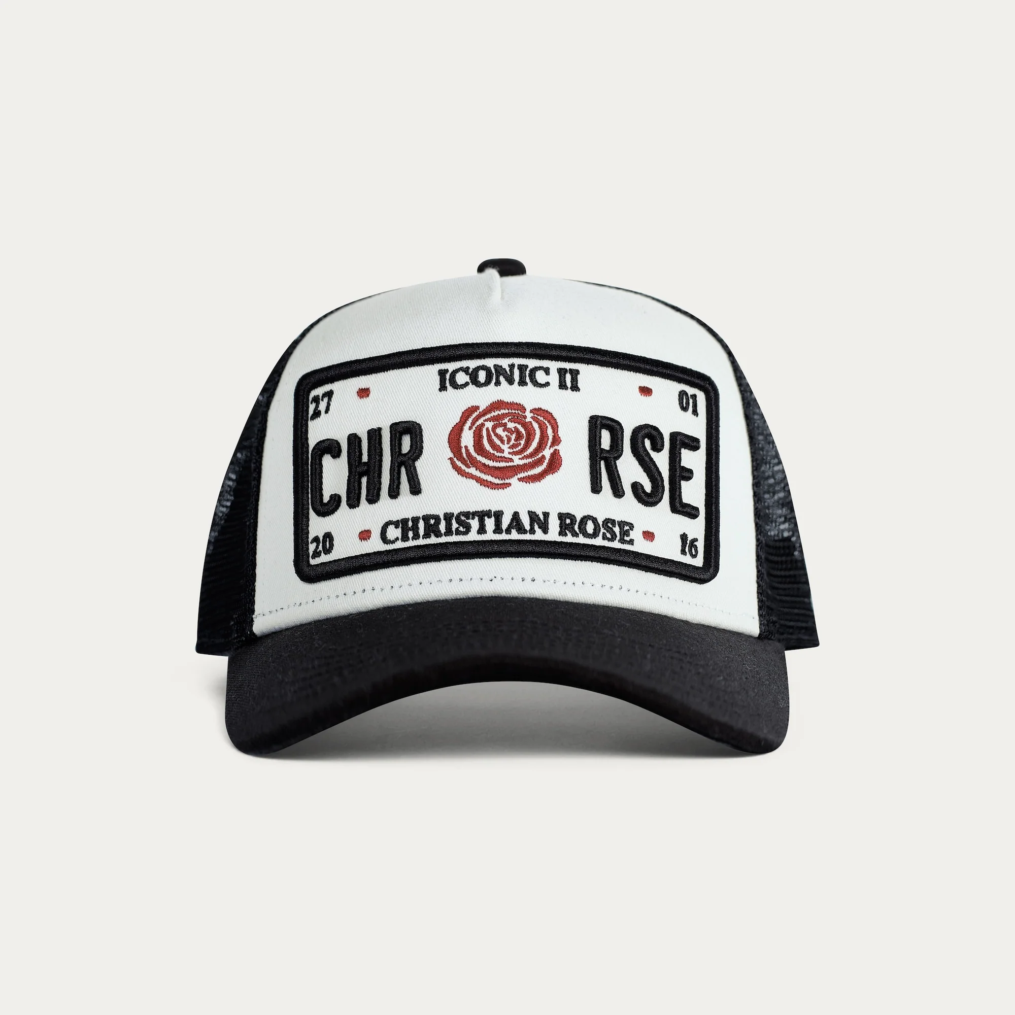 Christian Rose - Iconic II Red Rose Cap - White/Black/Red - Image 3