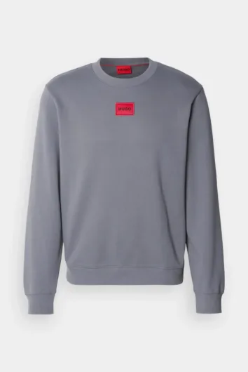 HUGO - Diragol Cotton Crewneck Sweatshirt - Grey