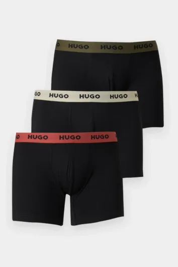 HUGO - Tripple-Pack Cotton Trunks - Charcoal