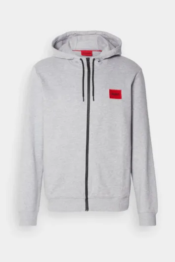 HUGO - Dapple Zip Through Hoodie - Grey