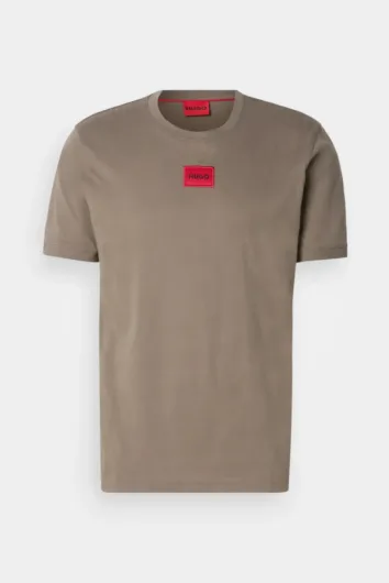 HUGO - Diragolino Cotton T-Shirt - Pastel Brown