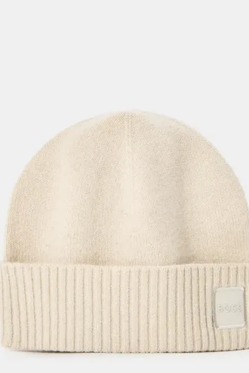 BOSS - Akaio Wool Blend Beanie - Beige