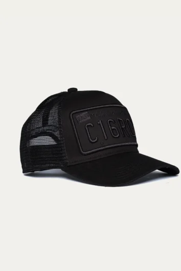 Christian Rose - Private Plate Trucker Cap - Black/Black