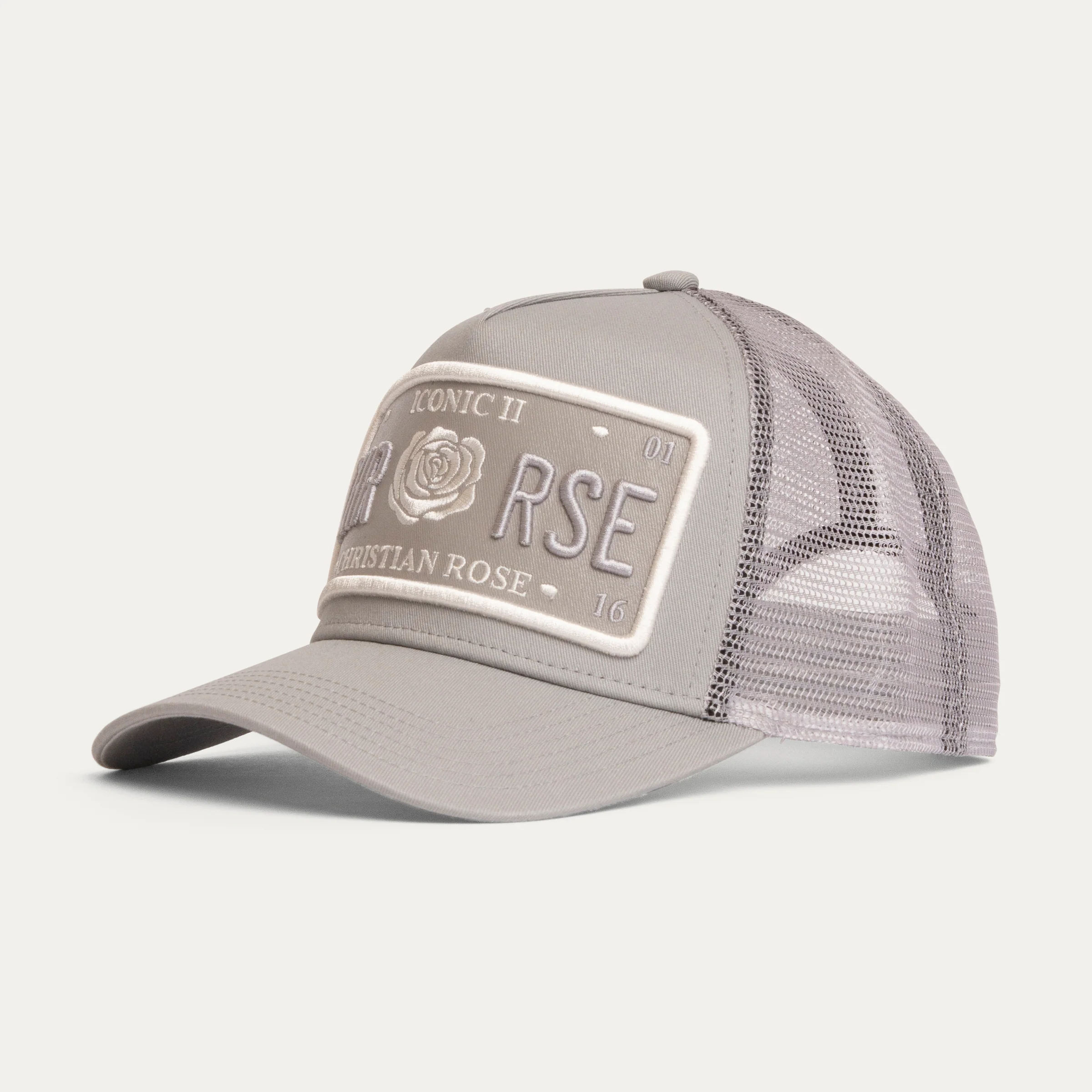 Christian Rose - Vinyl Plate Cap - Grey/White - Image 4