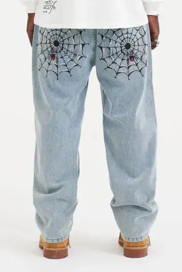 Ed Hardy - BLACK WIDOW BAGGY JEANS ED5073 - BLEACH