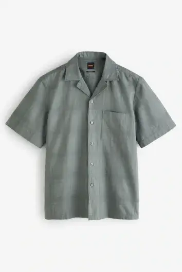 BOSS - Rayer Short Sleeve Relaxed Shirt - Open Green