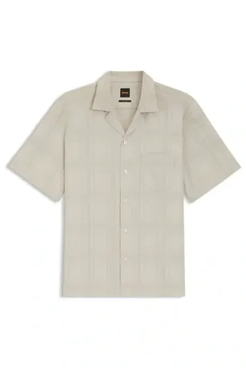 BOSS - Rayer Short Sleeve Relaxed Shirt - Open Grey