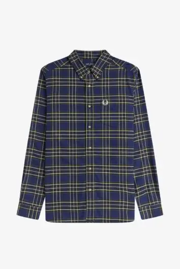 Fred Perry - Brushed Twill Tartan Shirt M1752 - French Navy