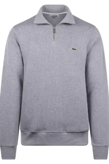 Lacoste -  1/4 Zip Sweatshirt SH1927 - Silver Chine