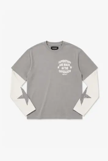 Kortsiide - Superstar Layered T-Shirt - Grey