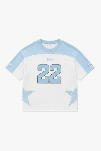 Kortsiide - Harlem Jersey - White/Blue