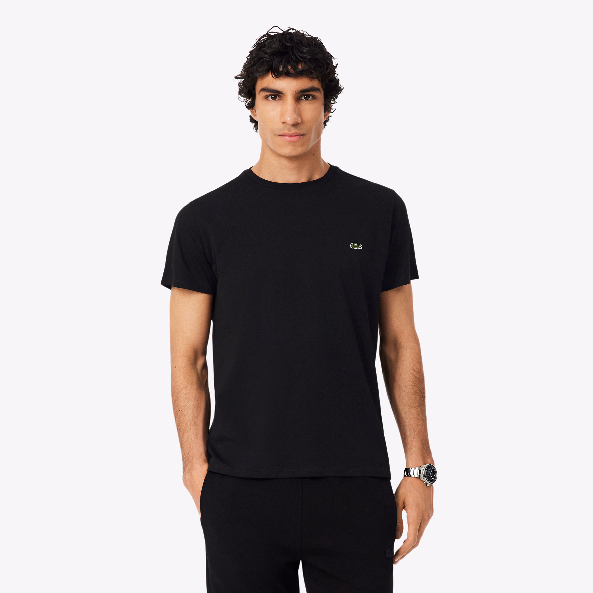 Lacoste - Crew Neck T-Shirt TH6709 - Black - Image 2
