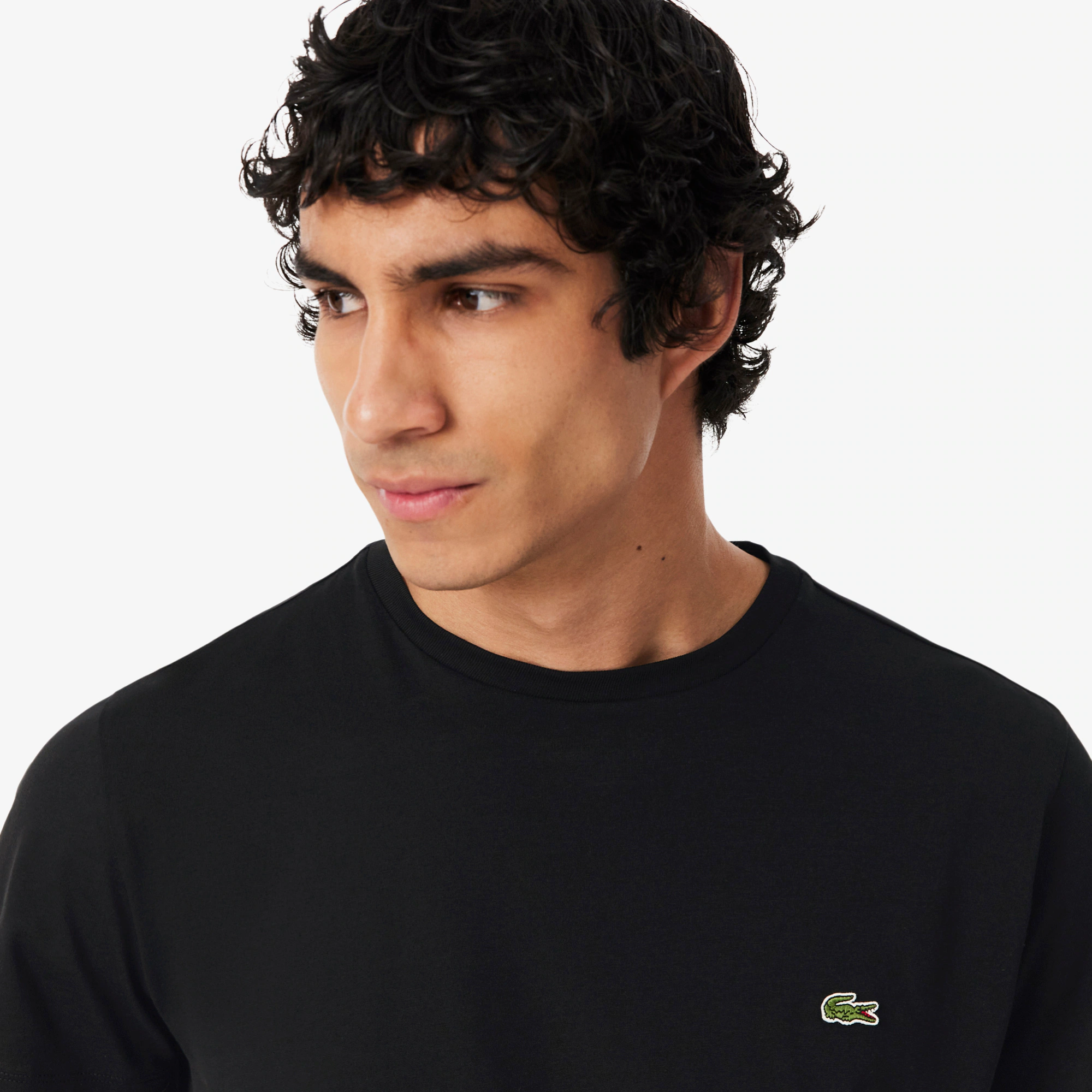 Lacoste - Crew Neck T-Shirt TH6709 - Black - Image 3