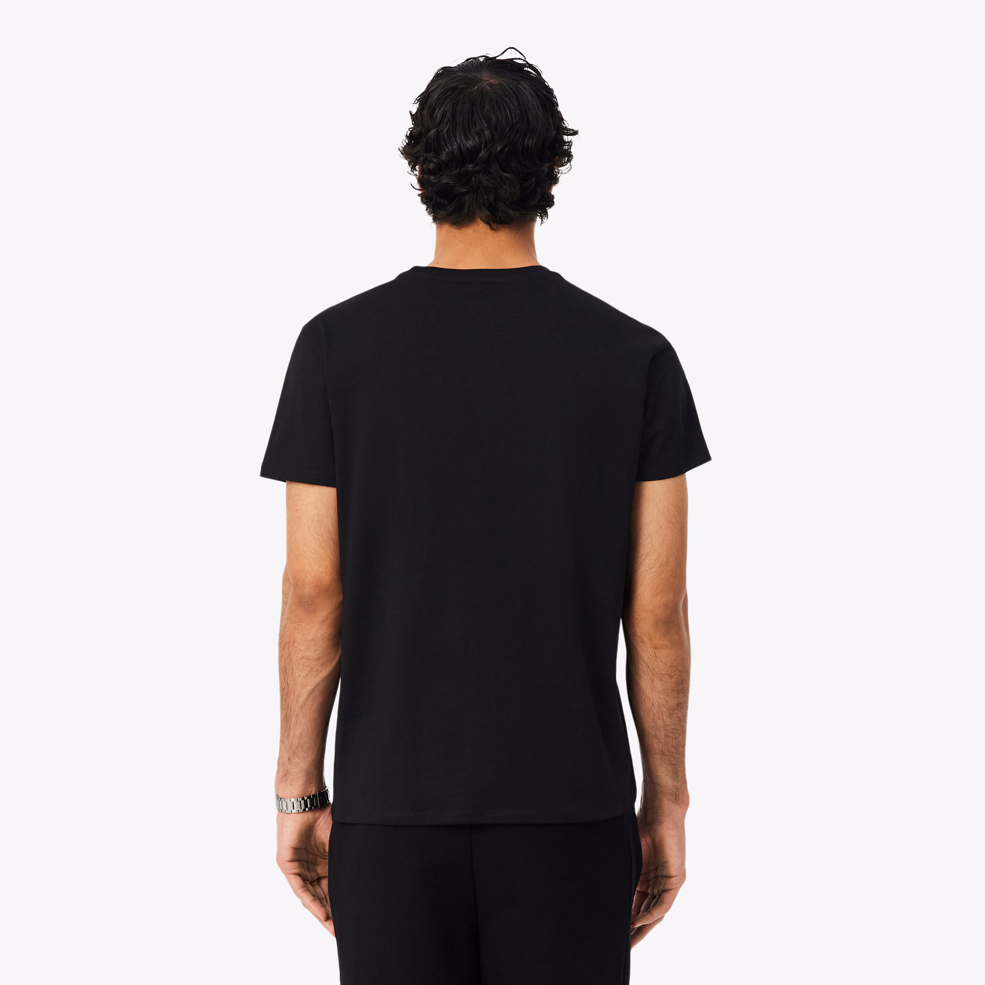 Lacoste - Crew Neck T-Shirt TH6709 - Black - Image 4