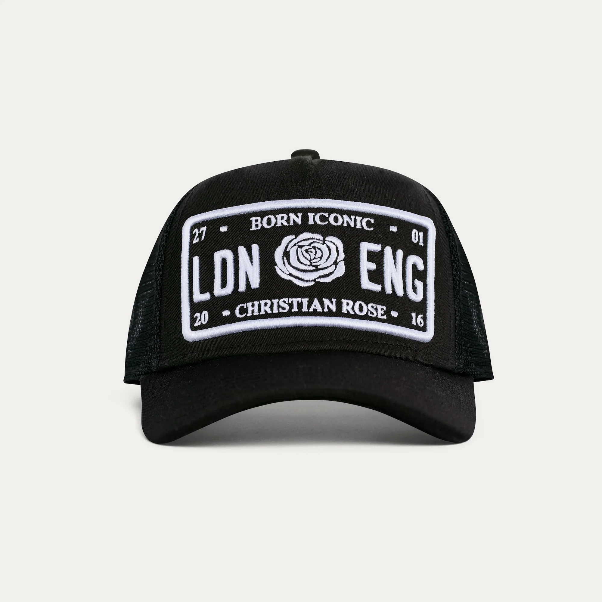 Christian Rose - Iconic Plate Cap - Black/White - Image 2