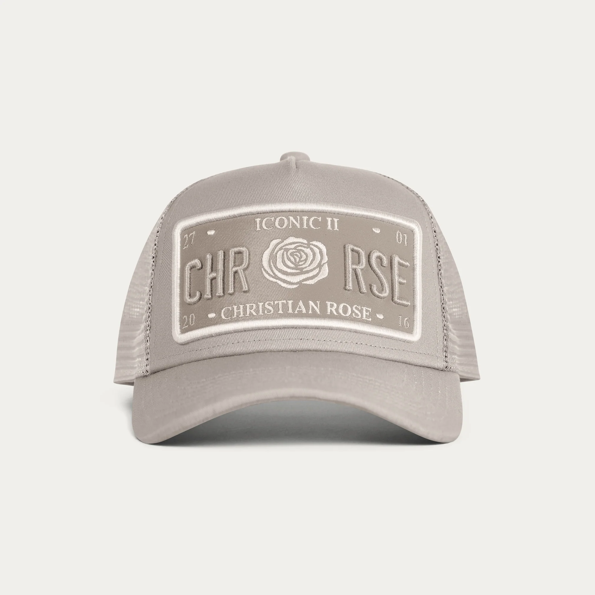 Christian Rose - Vinyl Plate Cap - Grey/White - Image 2